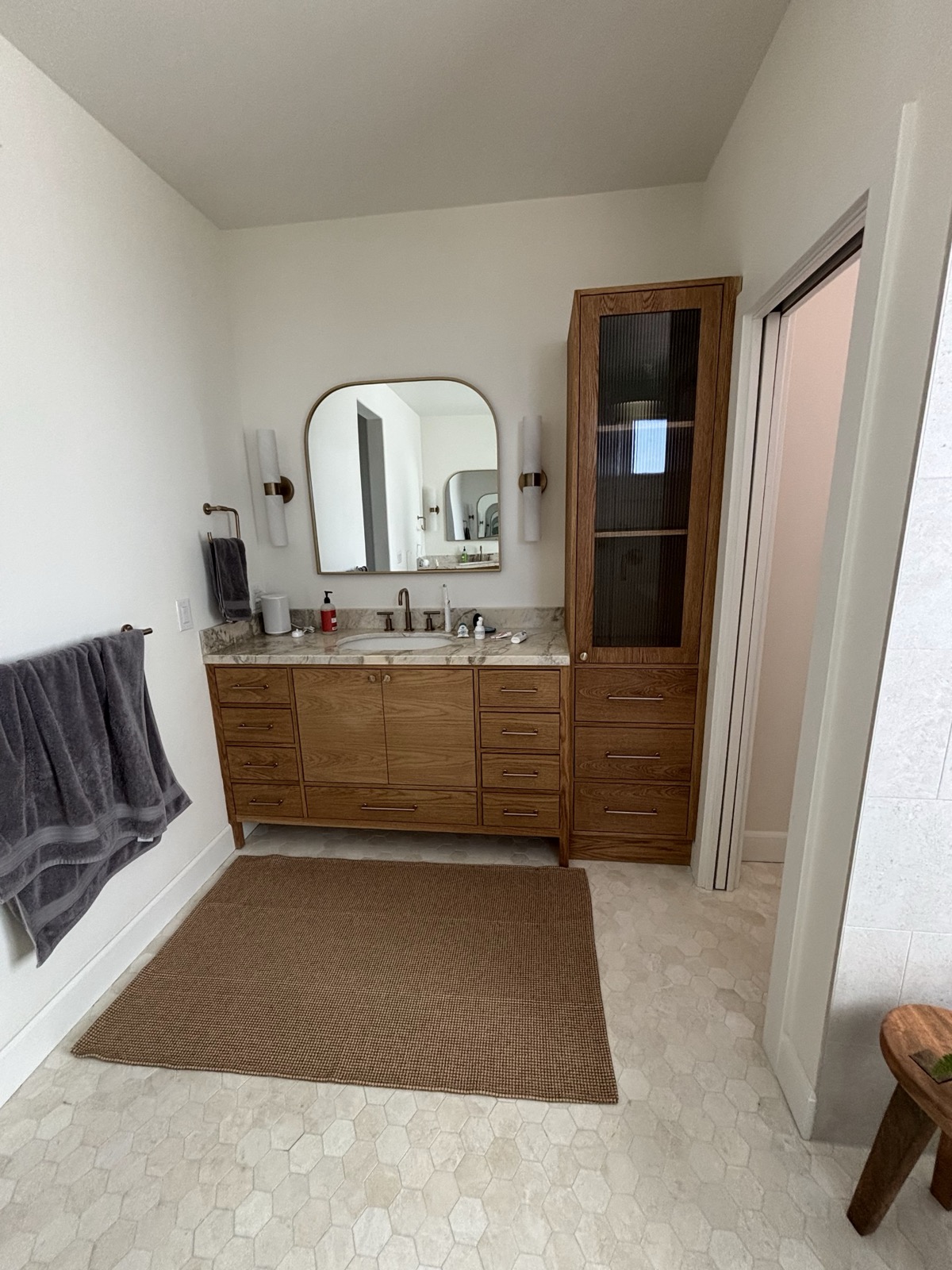 Custom Oak Vanity Bath