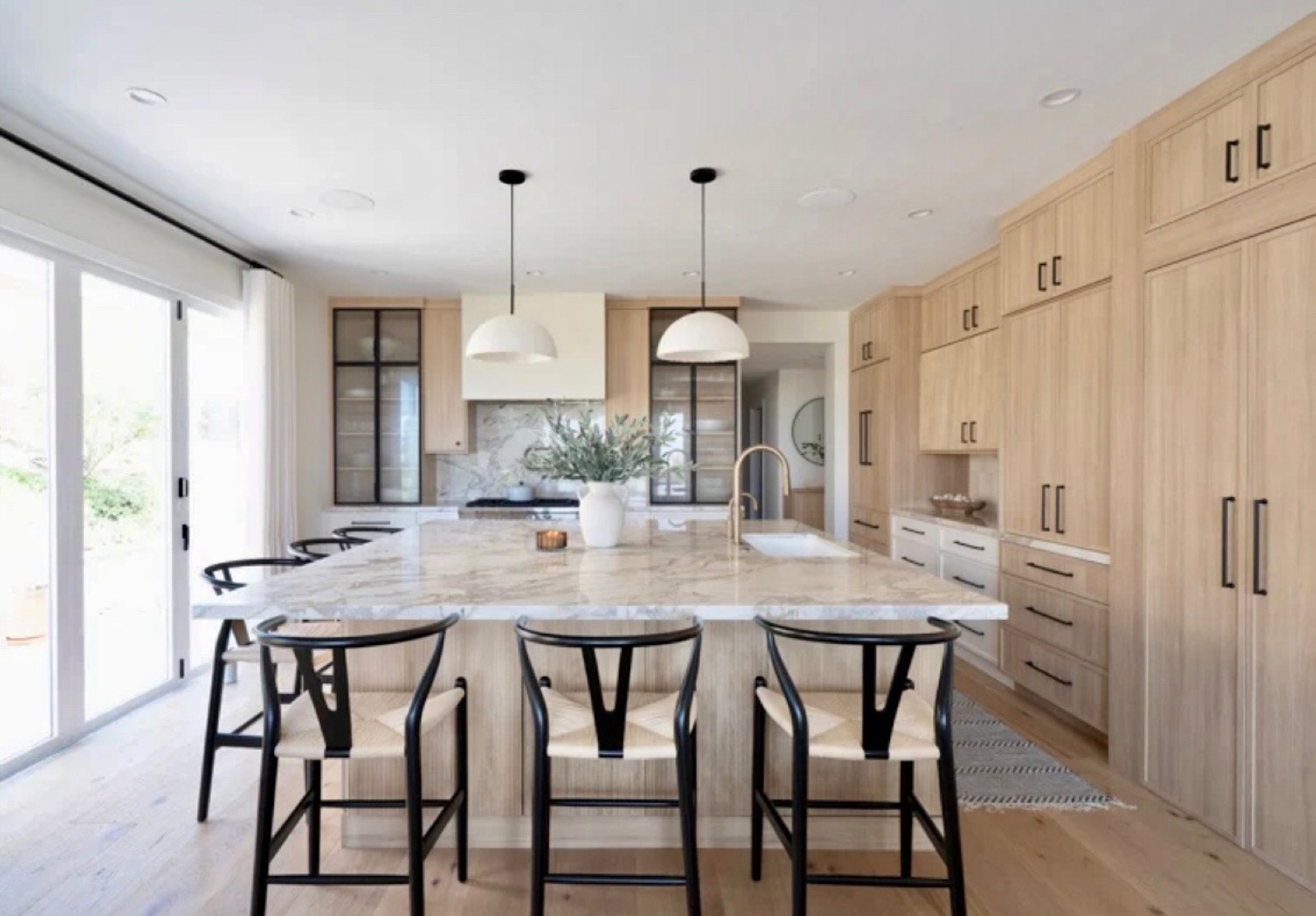 Modern Marble Island Kitchen